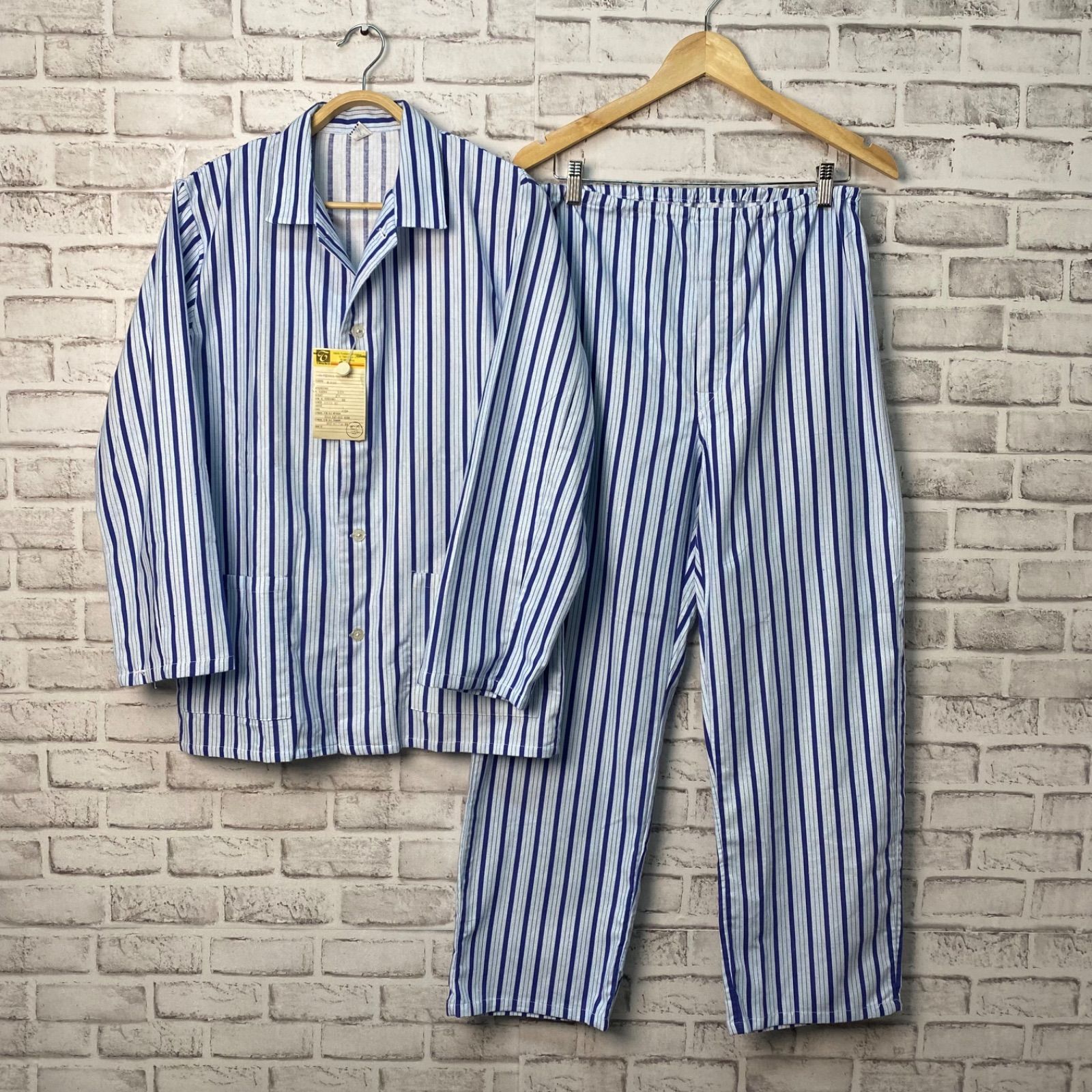 【デッドストック】70’s ポーランド軍 パジャマ セットアップ ブルー