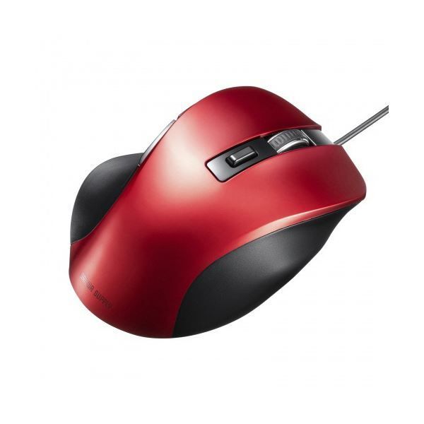 まとめ サンワサプライ有線ブルーLEDマウス 5ボタン レッド MA-YB518R 1個 ×3セット