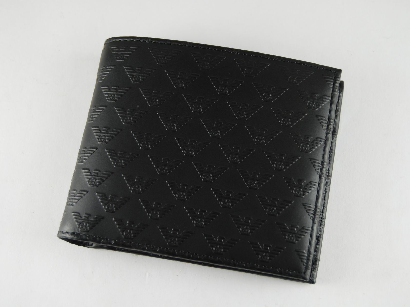 |A EMPOLIO ARMANI エンポリオアルマーニ メンズ 折りたたみ財布 ロゴブラック