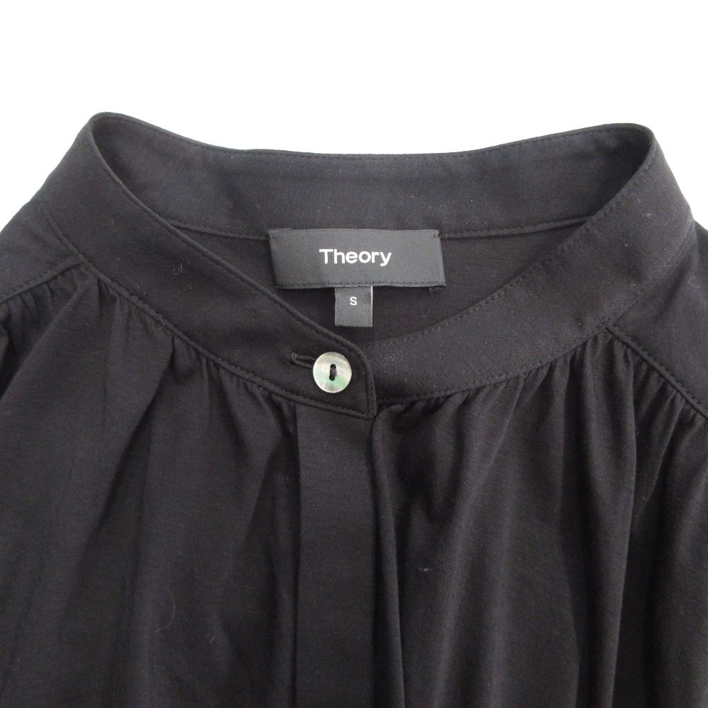 美品 Theory セオリー コットンシアー スタンドカラー バンド