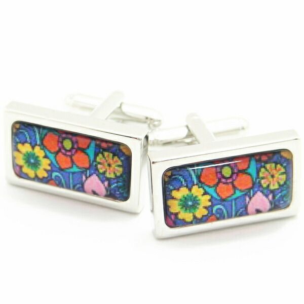 SoniaSpencer 常夏の笑顔でトロピカルフラワー カフス カフスボタン カフリンクス cufflinks cuffs メンズ 男性 スーツアクセサリー専門店 父の日 ギフトにも 誕生日 プレゼント プチギフト おしゃ