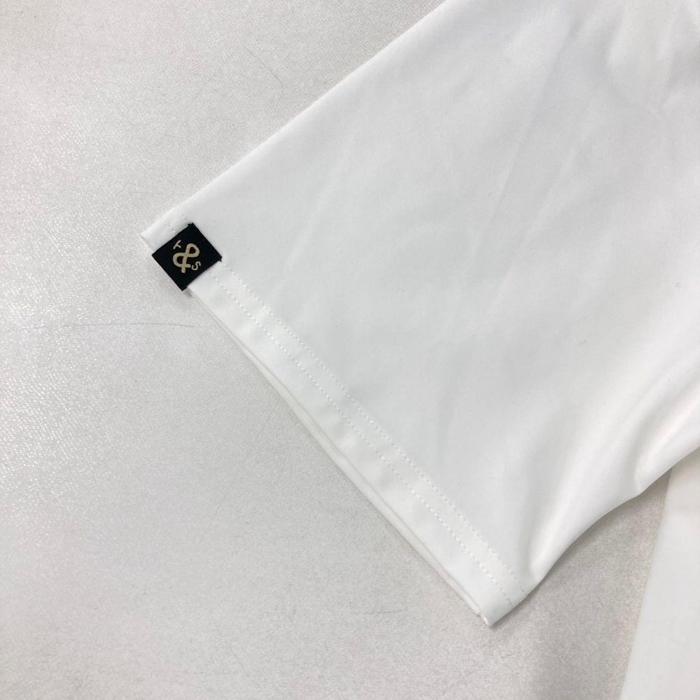 献身的な サイズ M ROUGH-SWELL ラフアンドスウェル 半袖ポロシャツ ホワイト系 240101526295 ゴルフウェア メンズ ストスト