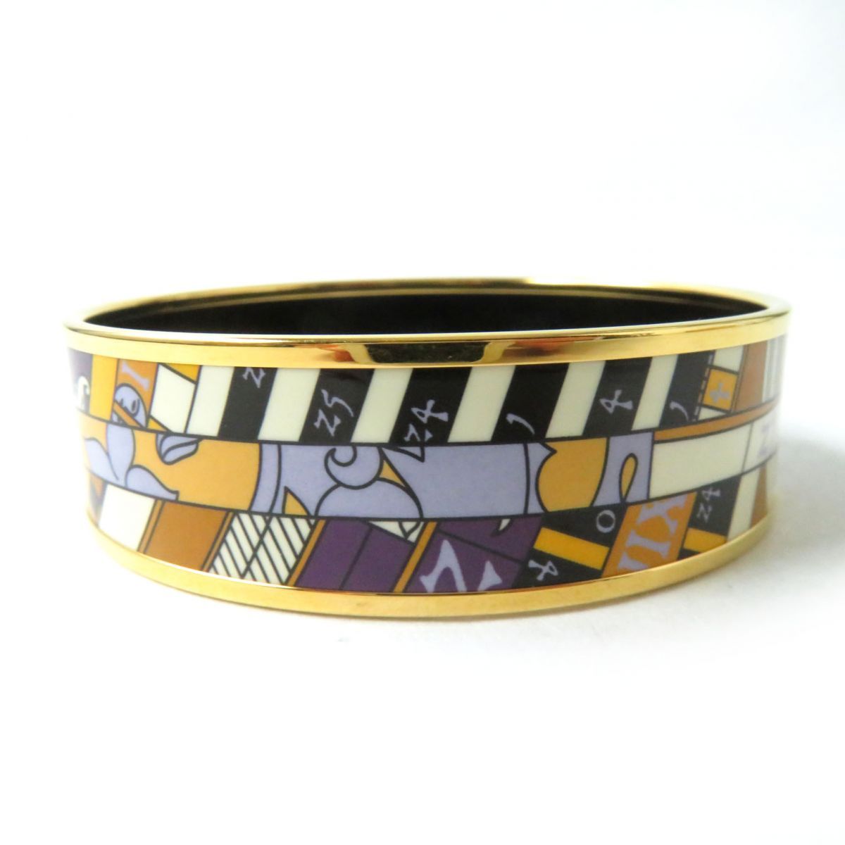 美品◎フランス製 HERMES エルメス エマイユ MM 七宝焼き バングル 