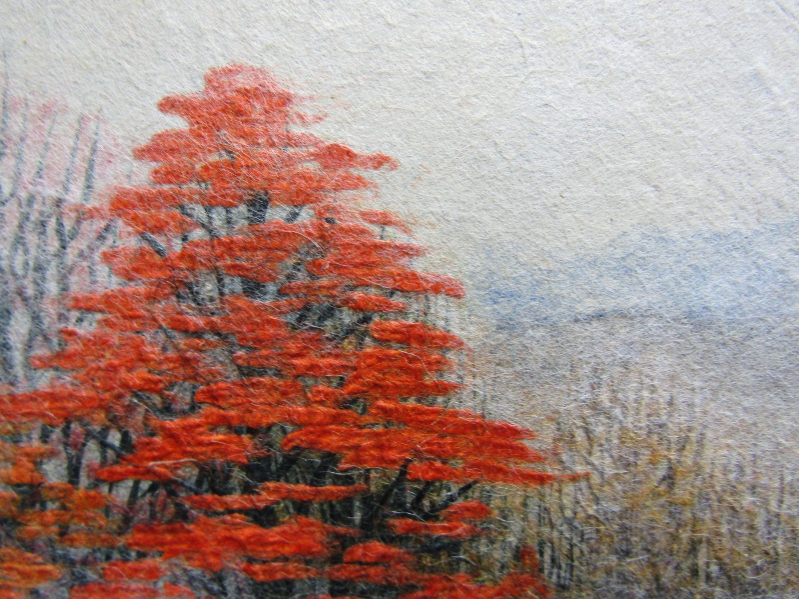 ちぎり絵 山内一生 「錦秋」 額装品 人間国宝 小原和紙工芸 - メルカリ