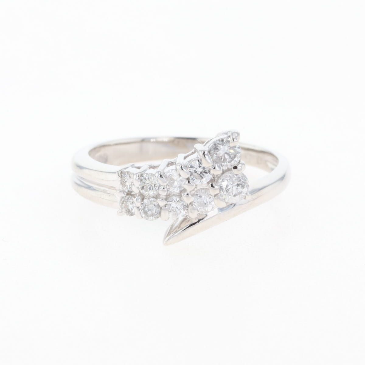 ピンクサファイア デザインリング 11号 Pt900