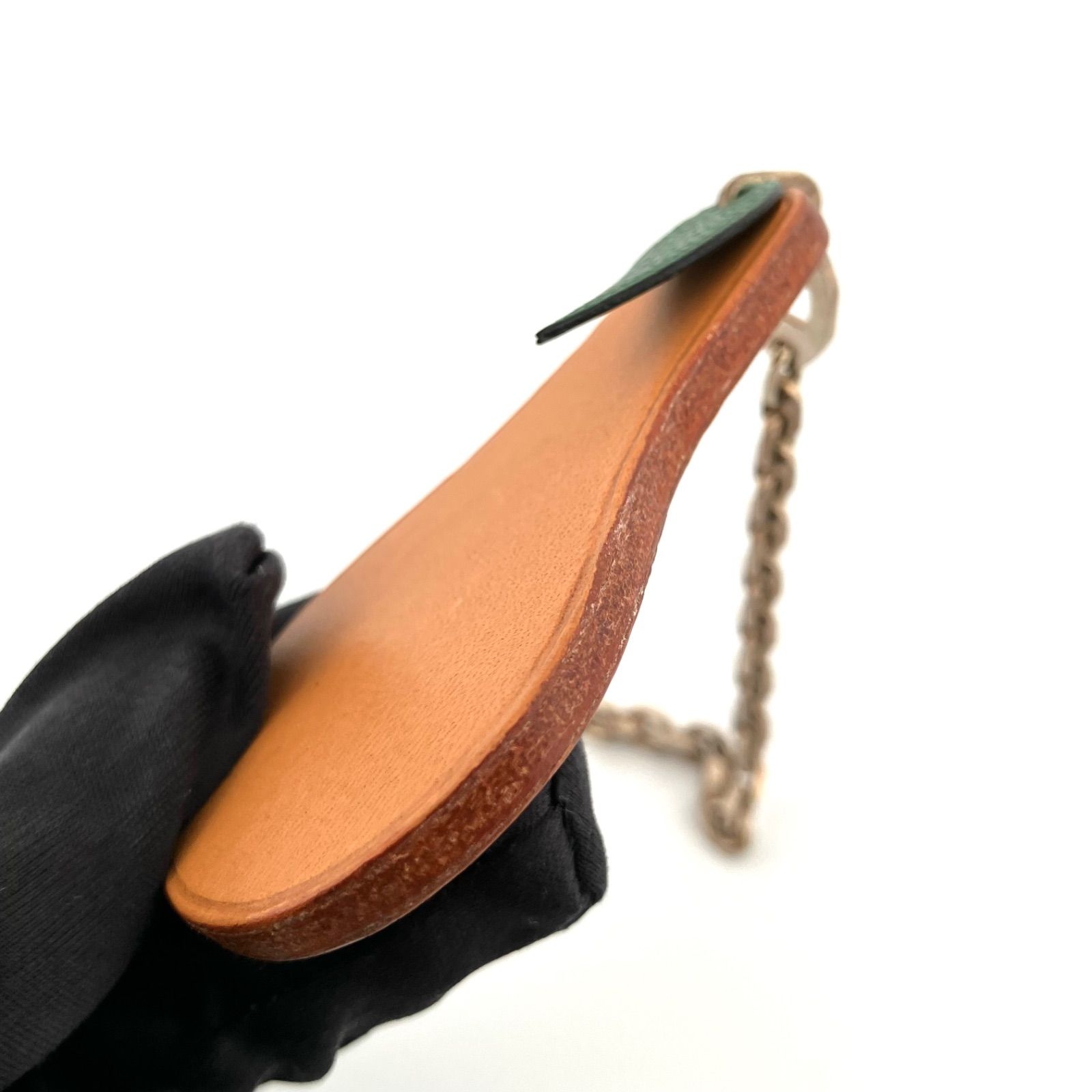 エルメス　フルーツポルトクレ　キーホルダー　チャーム　レザー　洋梨　箱付き HERMES エルメスフルーツポルトクレキーホルダーチャームレザー洋梨