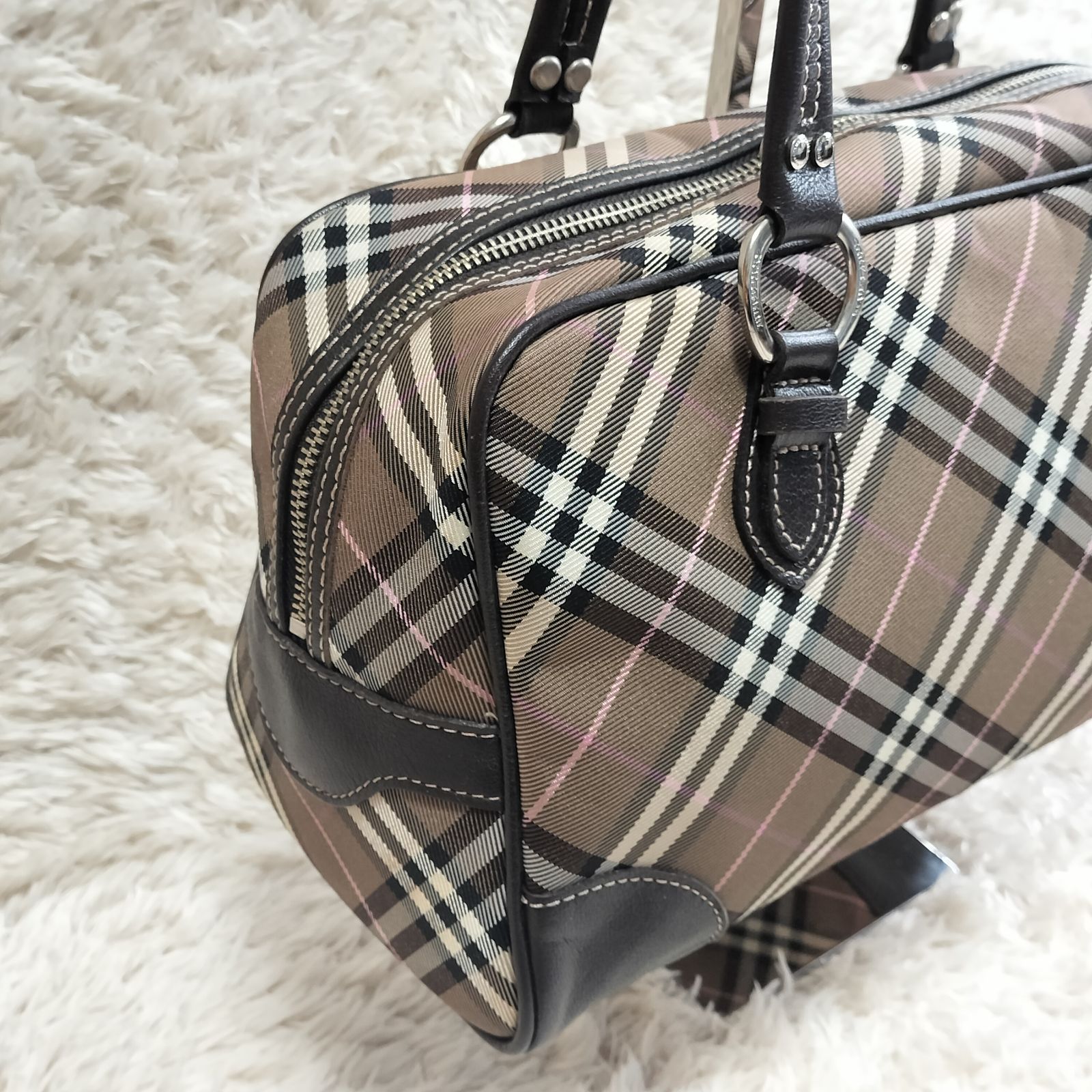 大人気】BURBERRY BLUE LABEL ミニボストンバッグ ノバチェック 