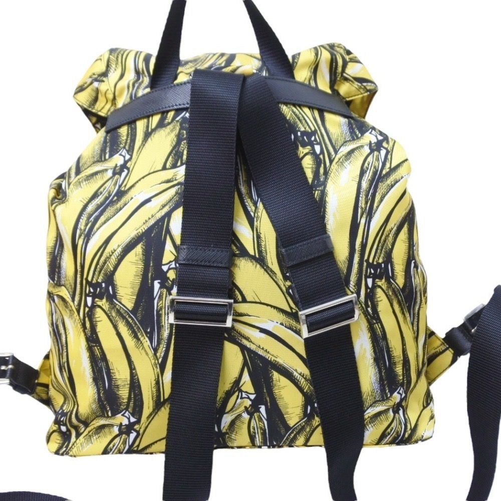 PRADA プラダ　リュック　バナナ柄　希少 PRADA プラダ リュック デイパック バナナ柄 イエロー ナイロン