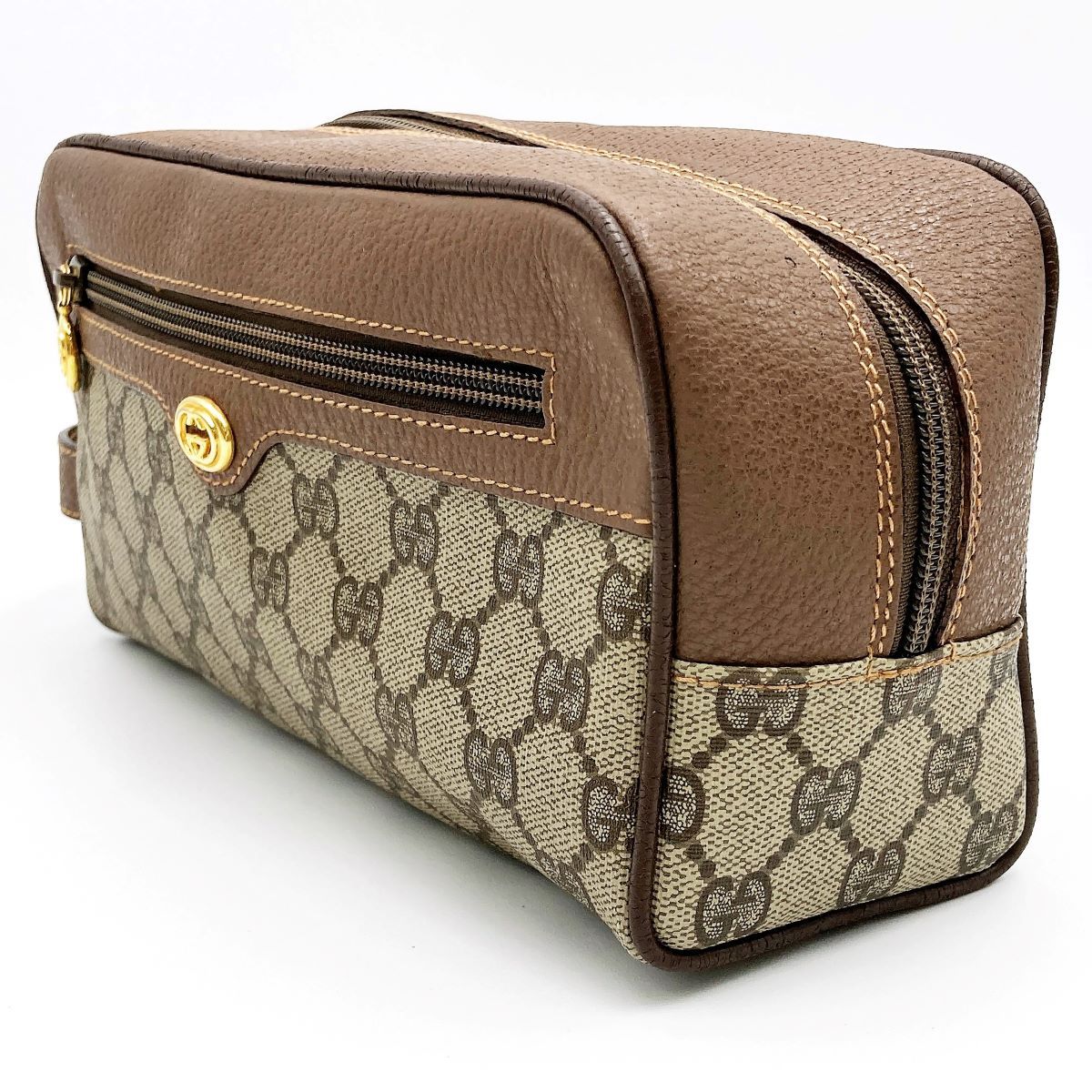 美品 GUCCI グッチ オールドグッチ GG柄 クラッチバッグ