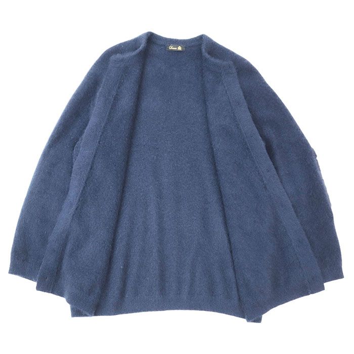ドゥロワー ミンクエルボーパッチ ケーブルカーディガン