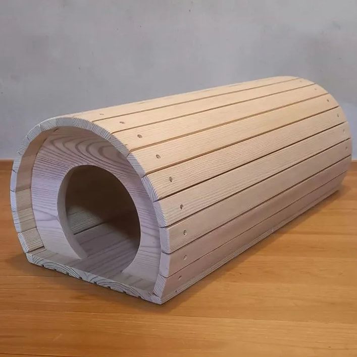 国産杉 猫トンネルハウス D棟｜キャットハウス ネコハウス 木製ハンドメイド