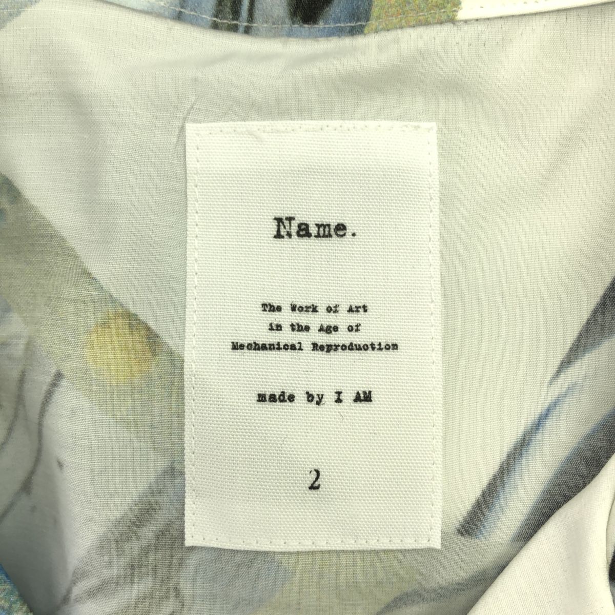 Name. ネーム オープンカラーグラフィックシャツ 総柄 デザイン  