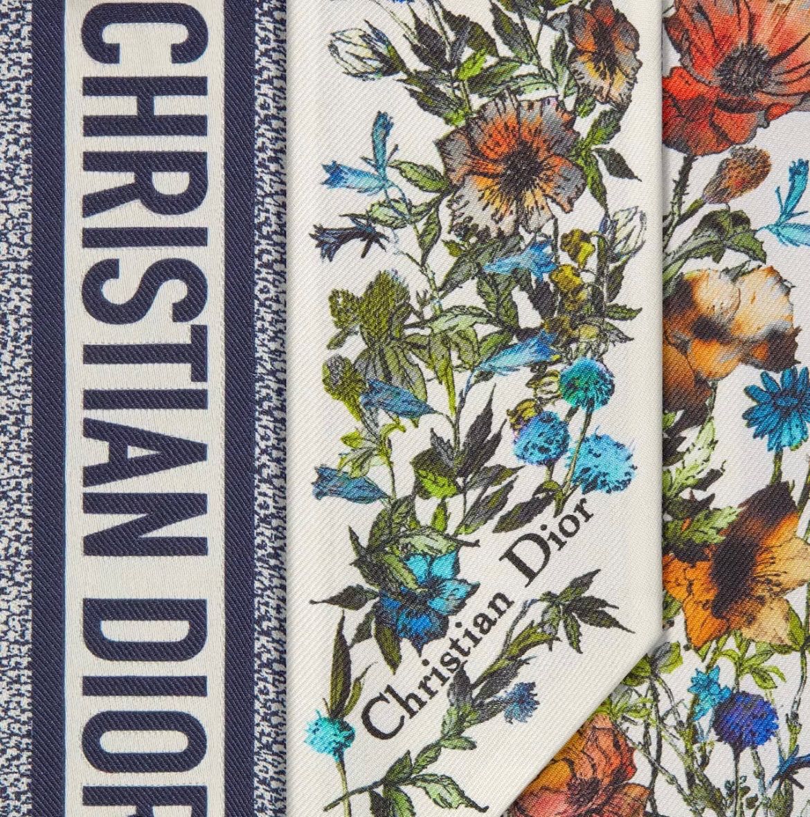 新品 Christian Dior ディオール D-MILLEFIORI ミッツァ スカーフ