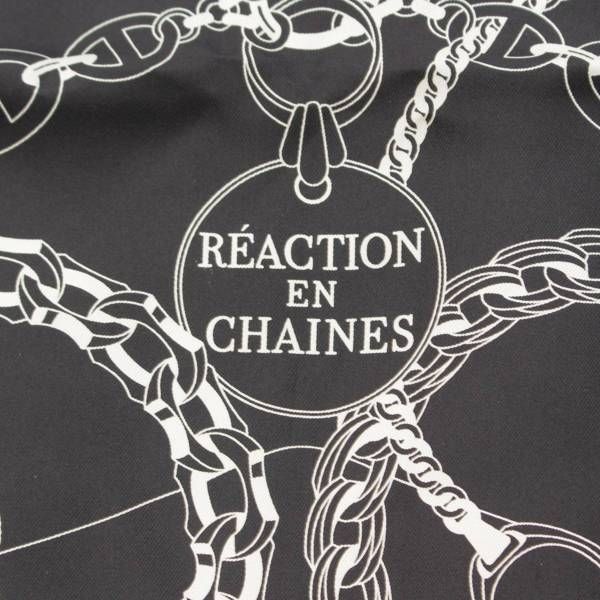 エルメス リアクション・アン・シェーヌ シルクスカーフ エルメス カレ90 Reaction En Chaire レアクション アン