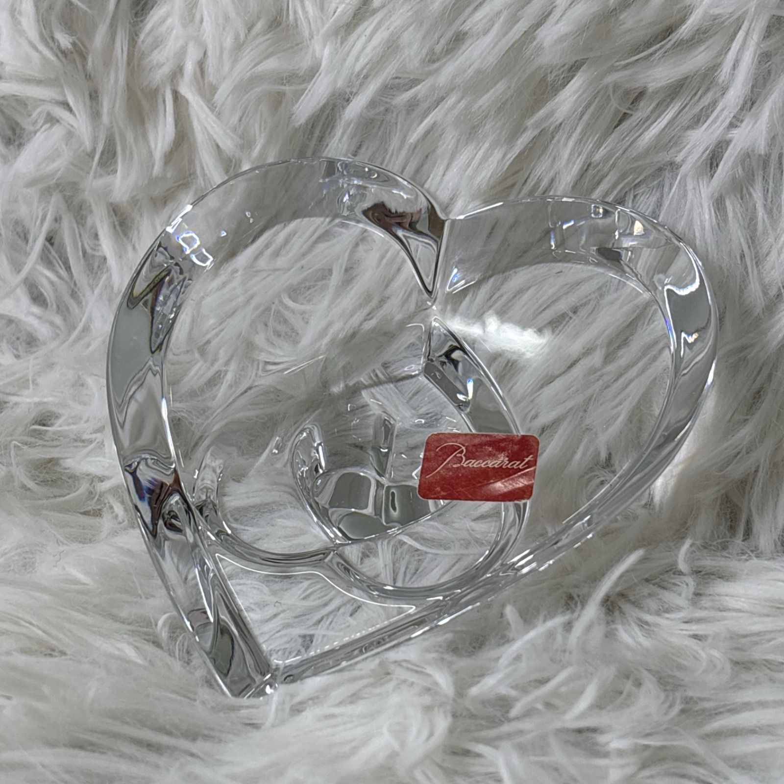 Baccarat ハート型クリスタル置物 バカラ（Baccarat） 置物 ハート クリスタル クリア : スワロフスキー