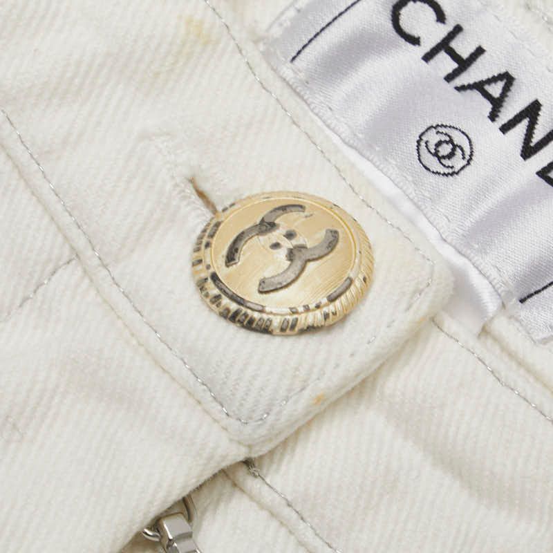 シャネル ジーンズ デニムパンツ サイズ：34 P22104V13234 ホワイト  