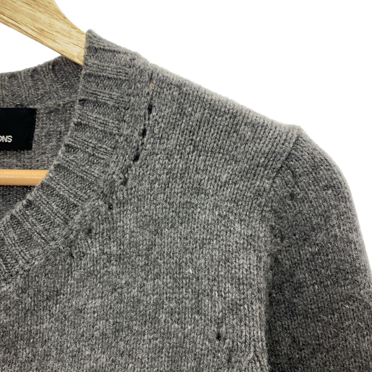 tricot COMME des GARCONS / トリココムデギャルソン | 2011AW | ウール クルーネック ポケット ロングカーディガン | ブラック | レディース tricot COMME des GARCONS / トリココムデギャルソン | 2011AW