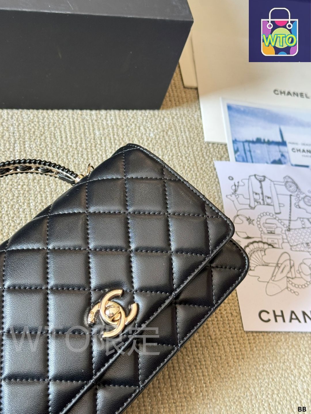 今日特価】Chanel 23P WOC チェーンバッグ ローズゴールド-WTO
