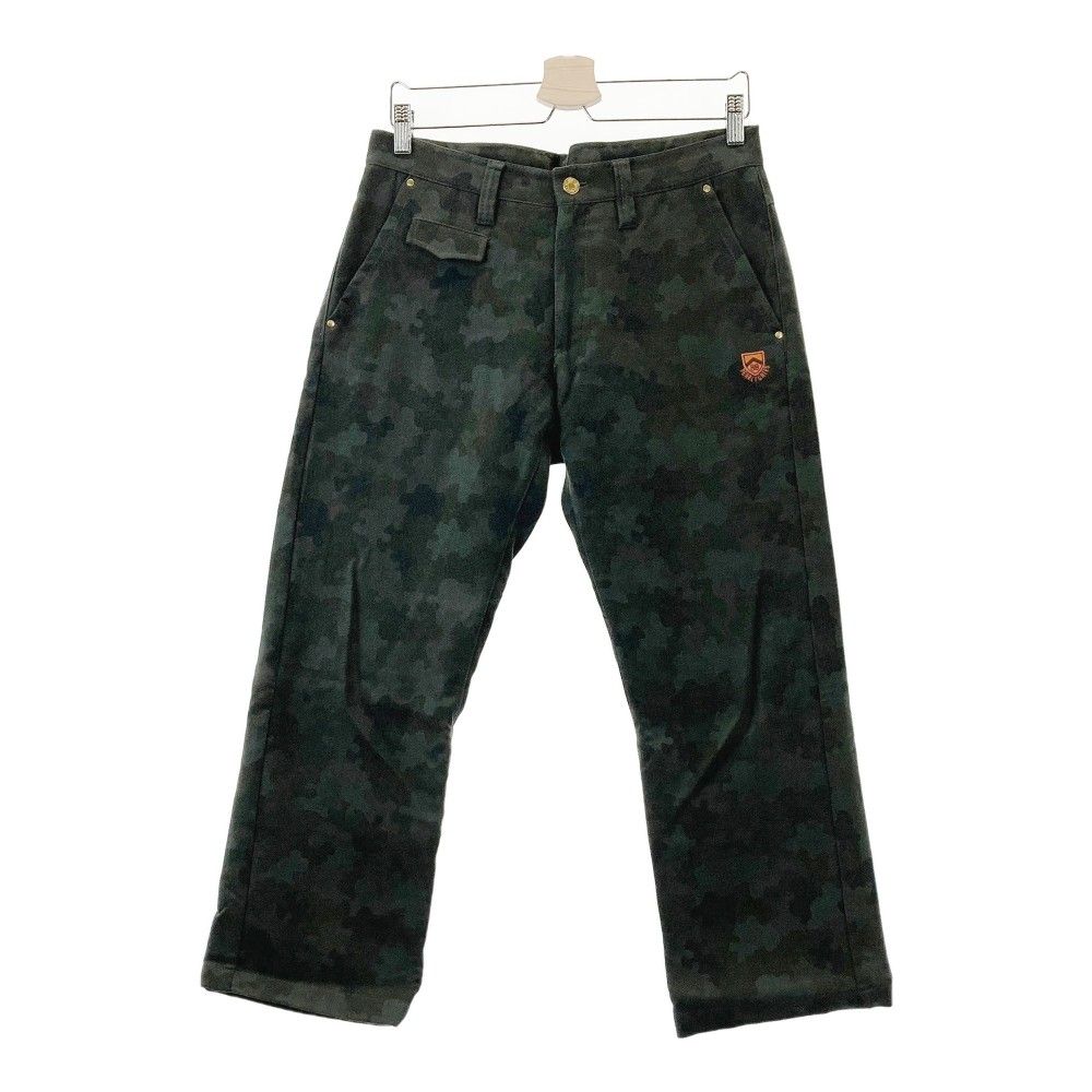 サイズ：4 PEARLY GATES パーリーゲイツ 裏地付 ウール パンツ 迷彩