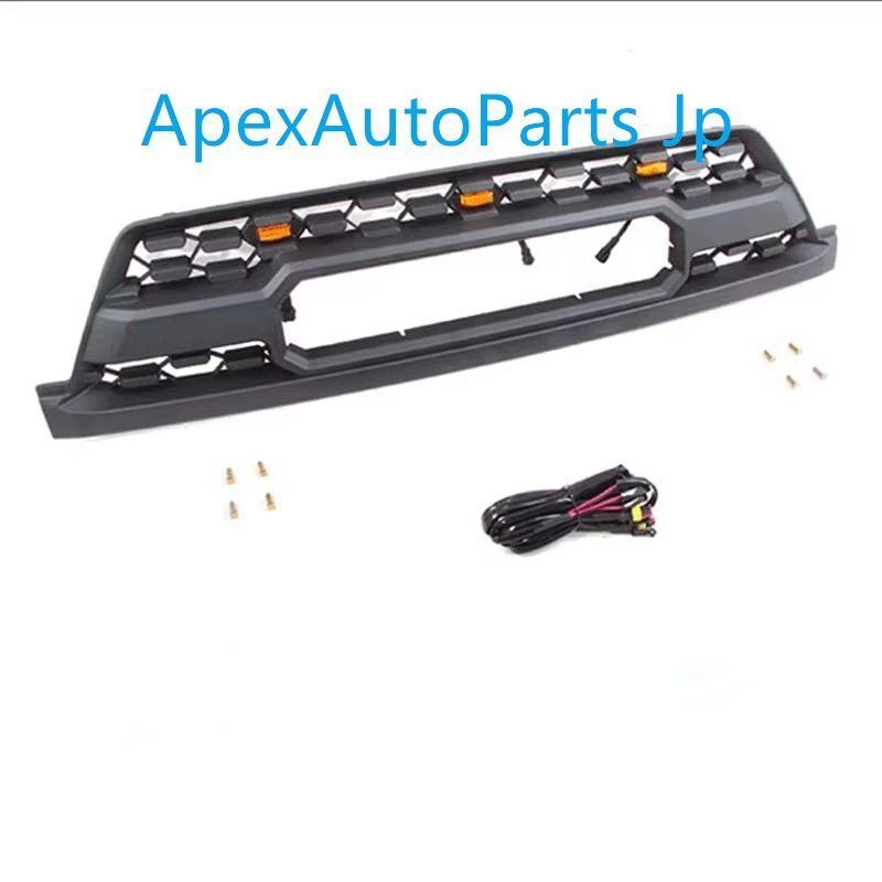 2002-2005年 トヨタ 4ランナー LED付きフロントグリル ハニカムグリル TRDスタイル フロントマスク 改造パーツ