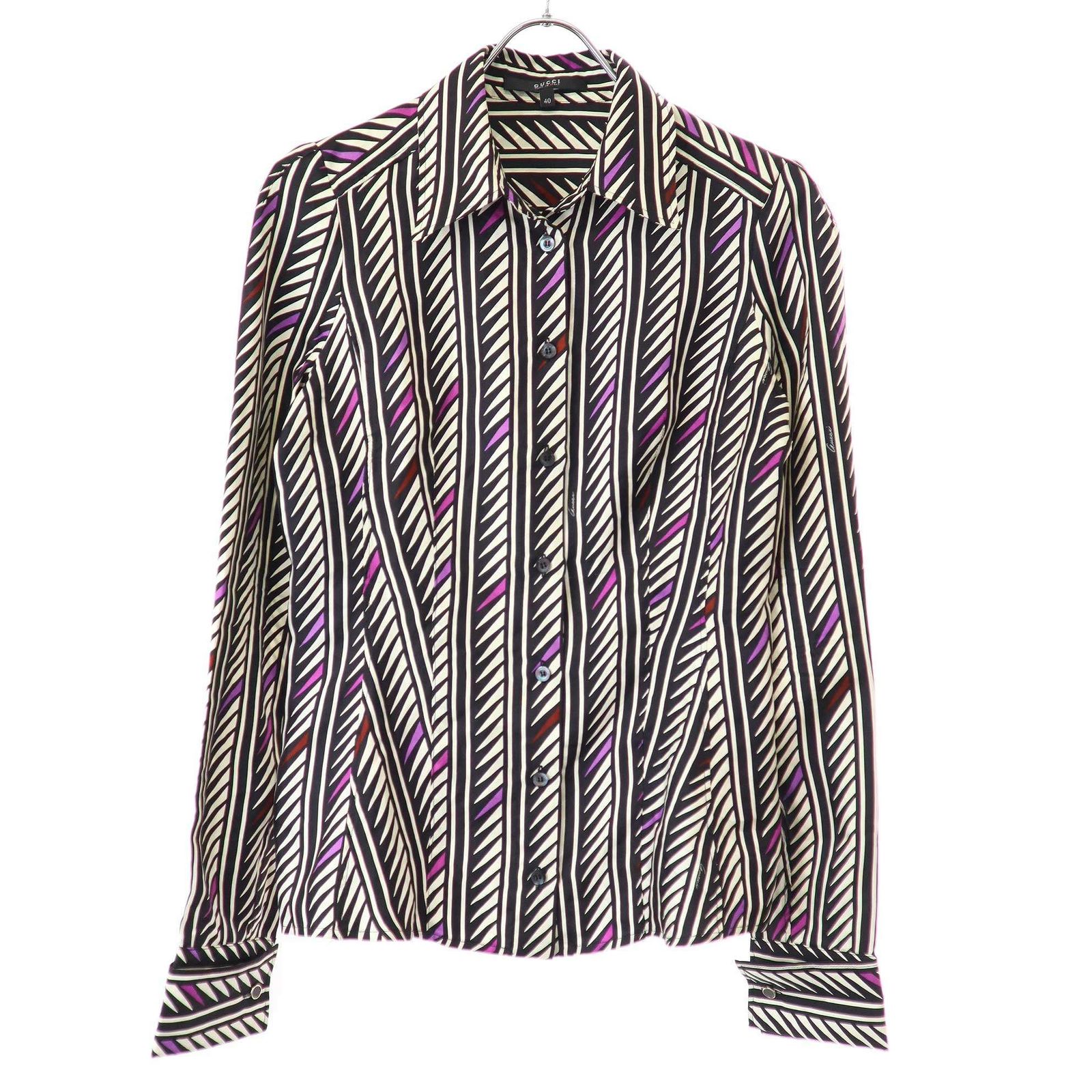 GUCCI グッチ シルクシャツ 54 ダブルG コットンシルク シャツライトブルー | GUCCI公式