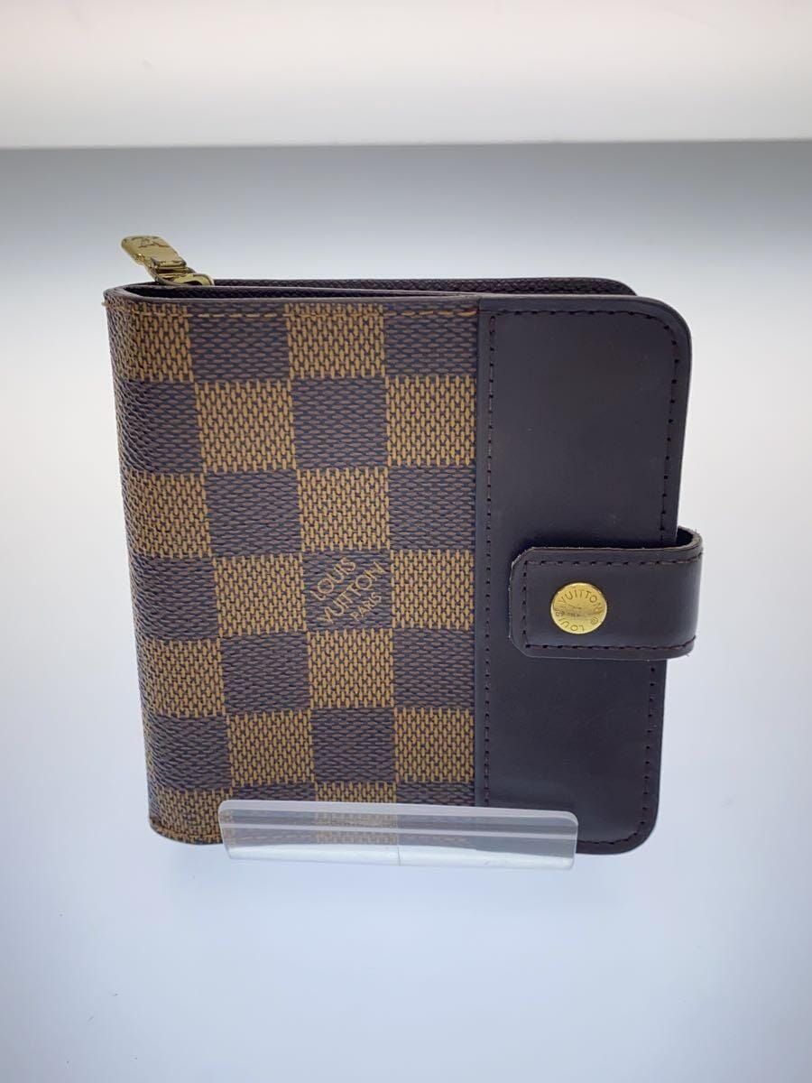 LOUIS VUITTON Compact zip_Damier Ebène_BRW PVC Brown Men's interior  condition considered - Remambo.jp