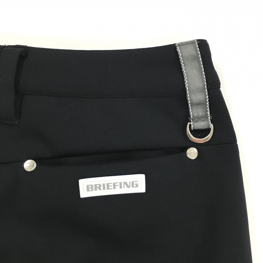 ブリーフィング パンツ 黒 サイド立体ロゴ ストレッチ レディース M