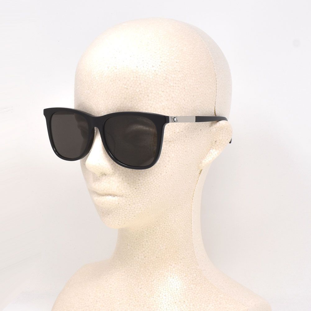 国内正規品 モンブラン MONTBLANC サングラス MB0017SA 001 アジアンフィット アイウェア メガネ 眼鏡 グレー ブラック