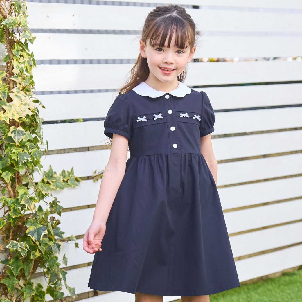 新品】CHOPIN deux 花柄 半袖ワンピース 前開き130cm 新品】CHOPIN