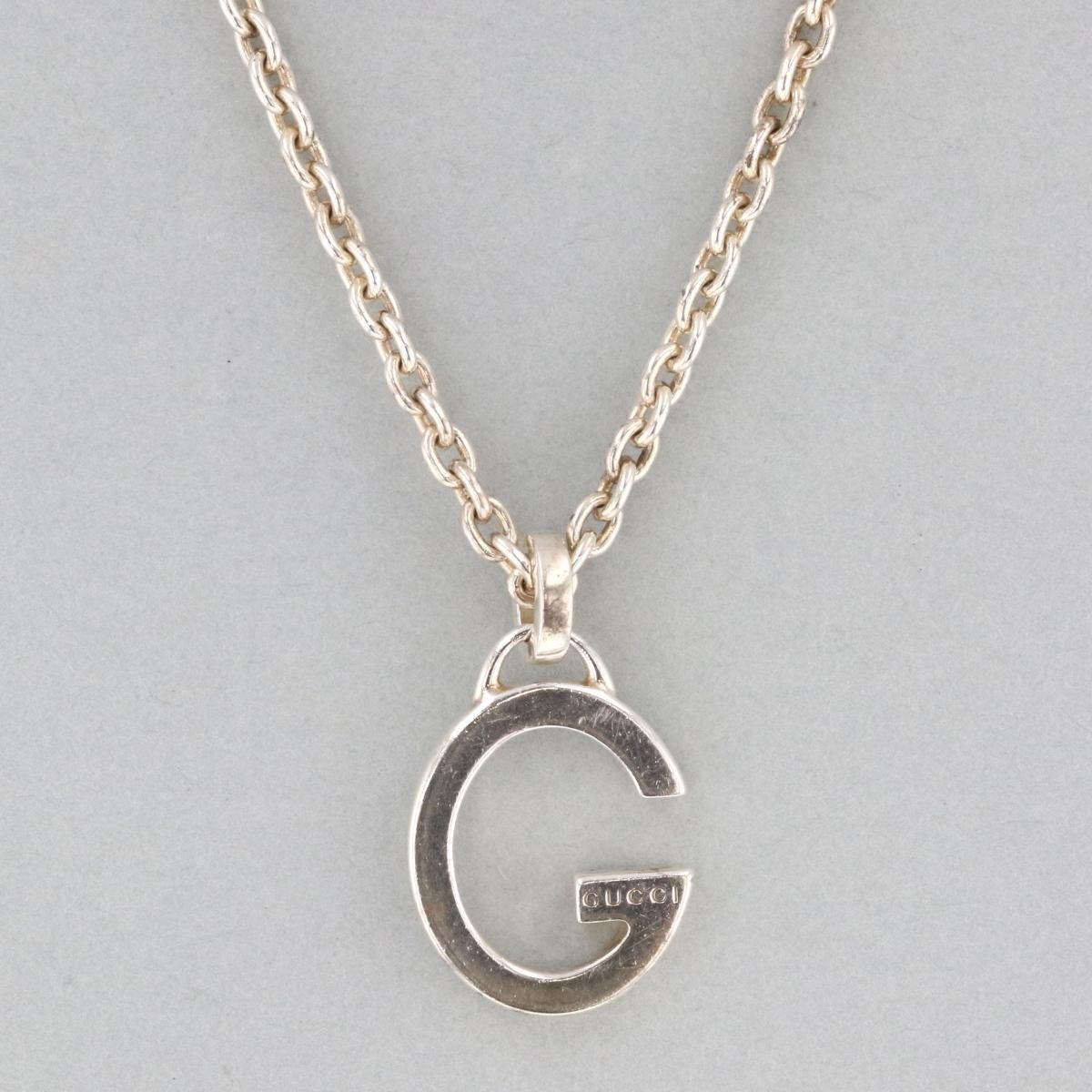 GUCCI （グッチ） Gロゴネックレス ブランドジュエリー ネックレス/ペンダント/チョーカー 233936 Silver シルバー925 used:B 【】