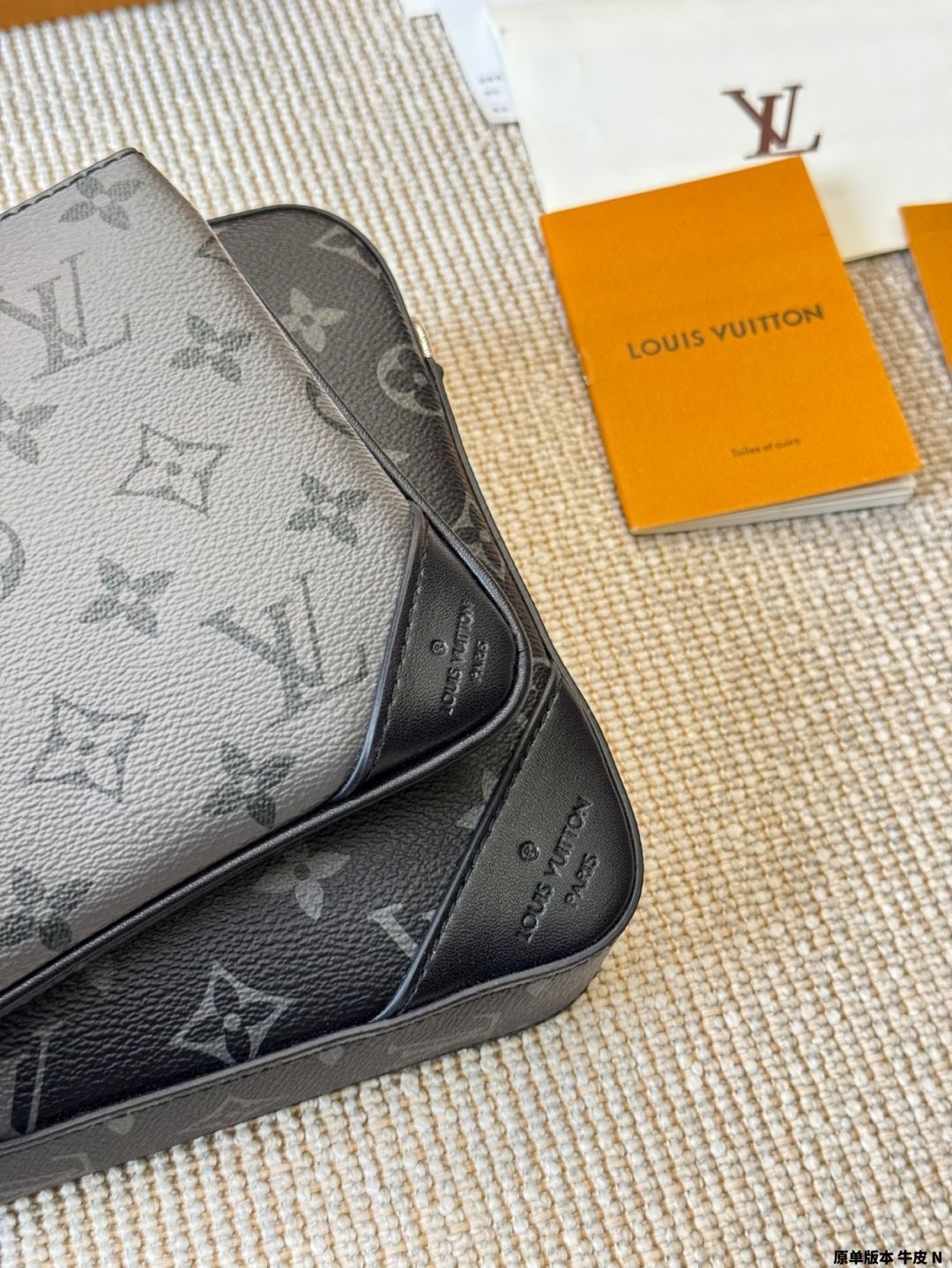 ★ Freedom ★Louis Vuitton ブラック レザー 今日特価】LV トリオ ブラックサムライ 3 ピース メッセンジャー