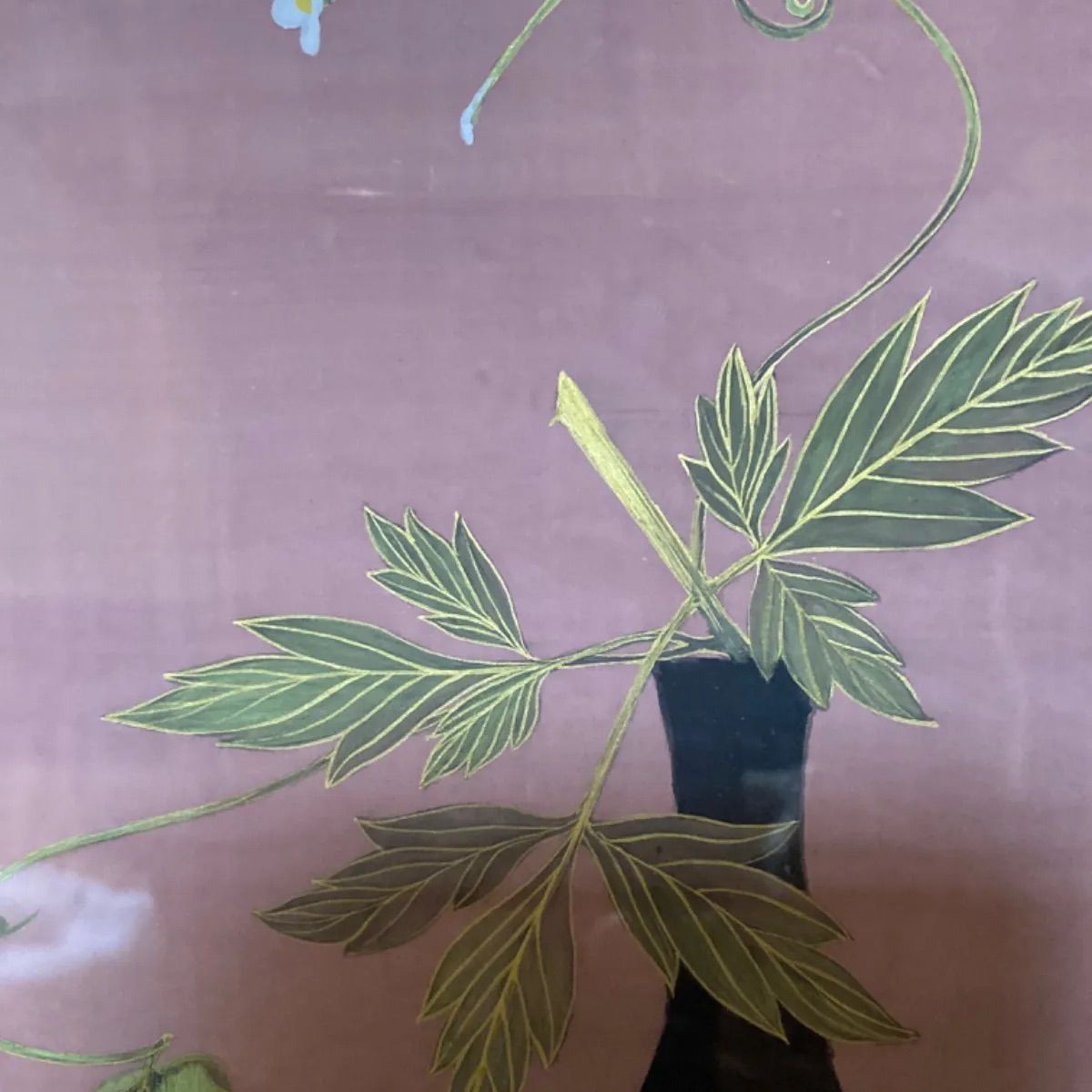 【真作】絵画　雅風銘　日本画　花　逸品　T103 WISH】在銘：春景 日本画 掛軸 絹本 ◇桜に鳥・春色花鳥逸品