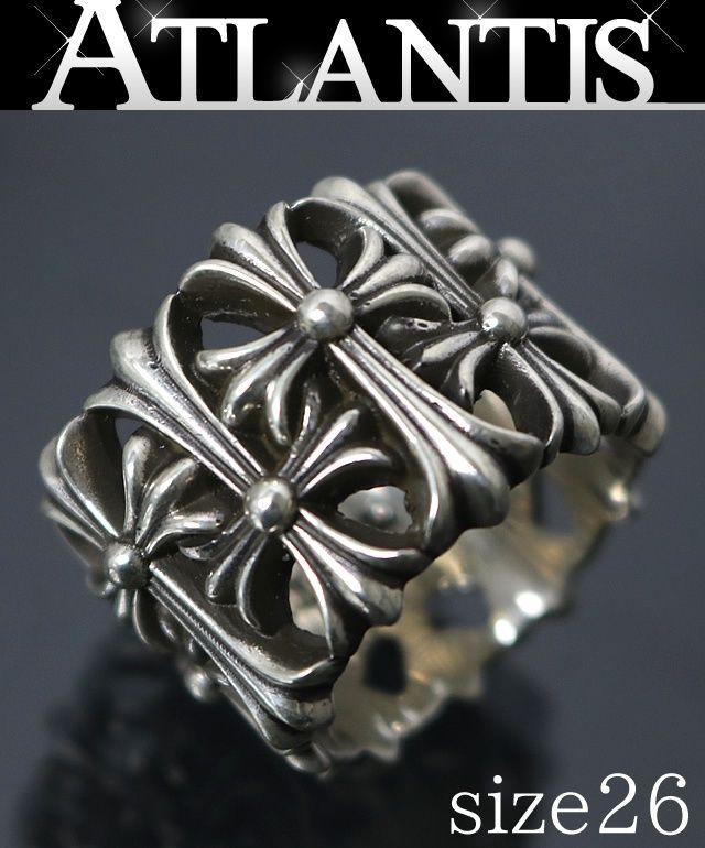 CHROME HEARTS 銀座店 クロムハーツ インボイス付き セメタリークロス リング 指輪 メンズ シルバー SV925 約26号 100739