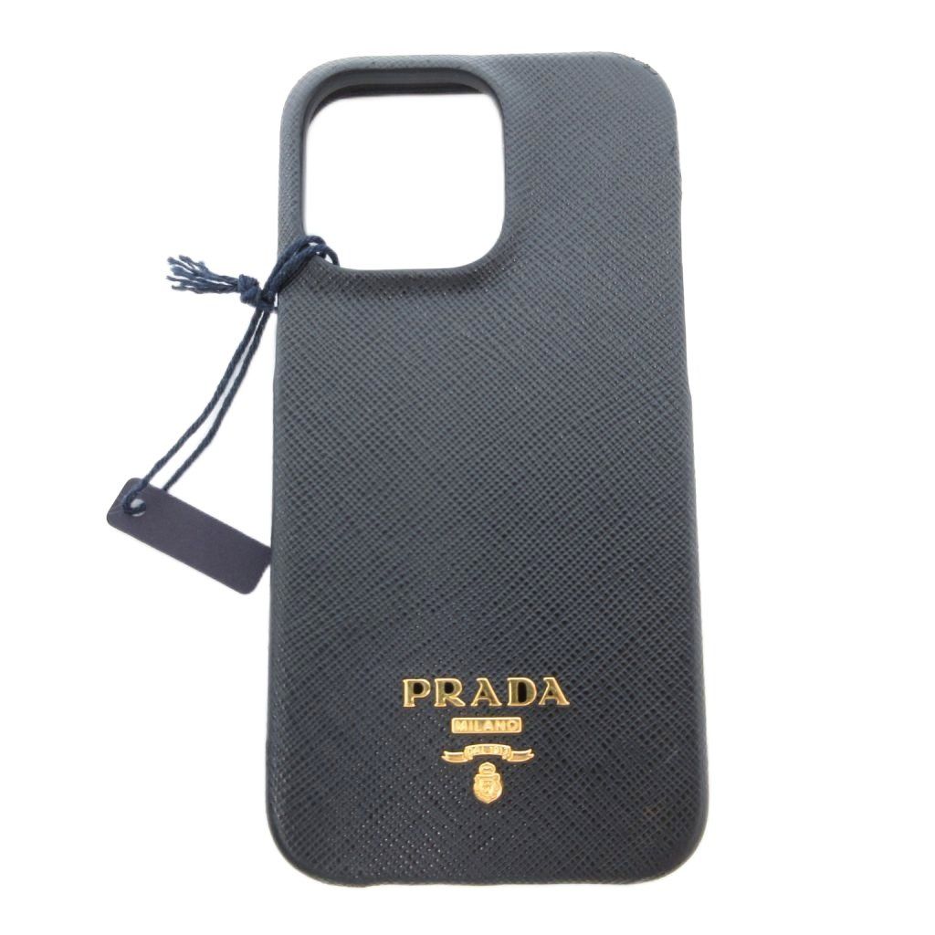PRADA 美品 iPhone 13Pro MAX スマホケース ロゴ 黒 Prada Saffiano Metal iPhone 13 Pro Max Case Black 1763601