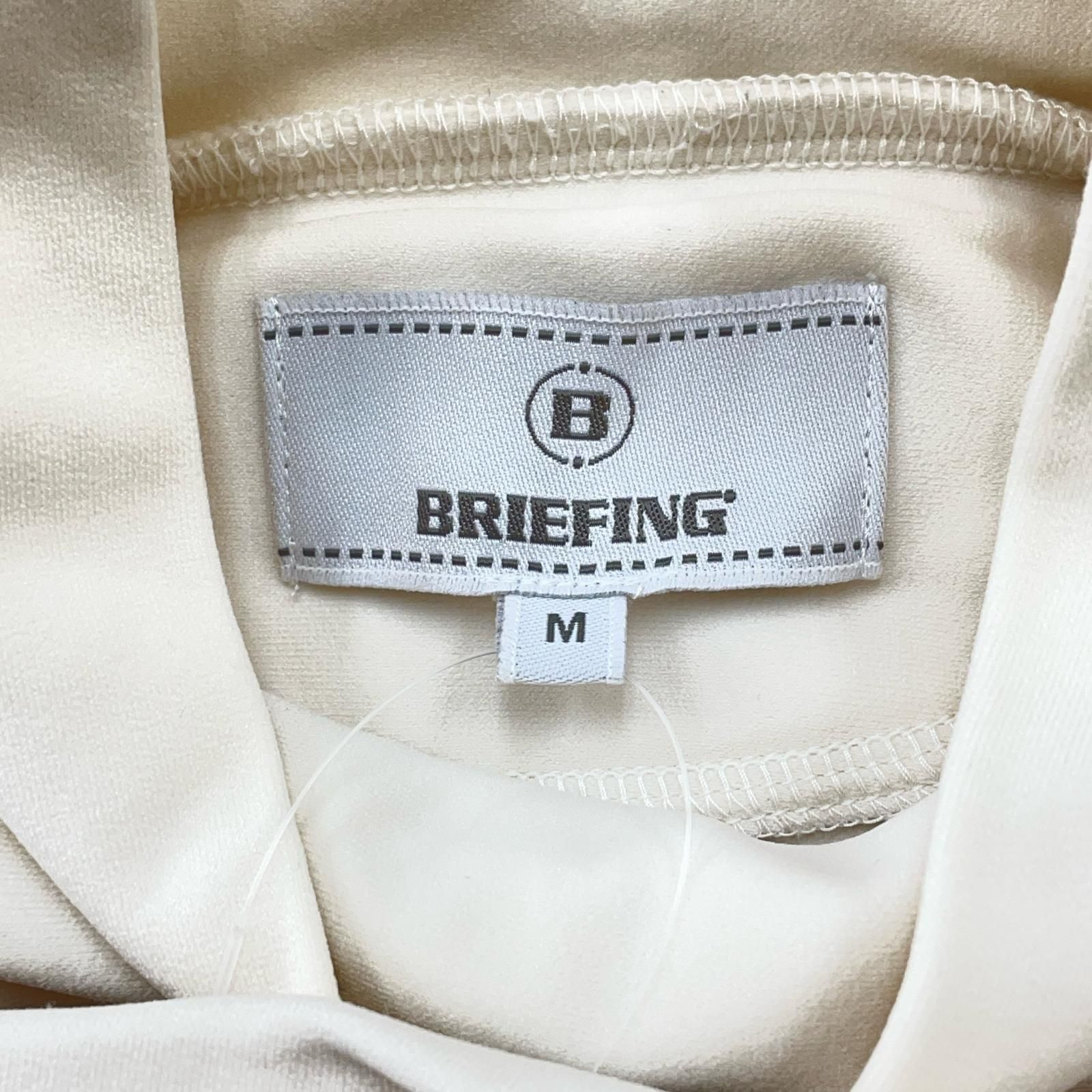レディース ブリーフィング BRIEFING 長袖シャツ M 白 ホワイト モックネック 裏微起毛 LLC-HASEGAWATOSO_COM