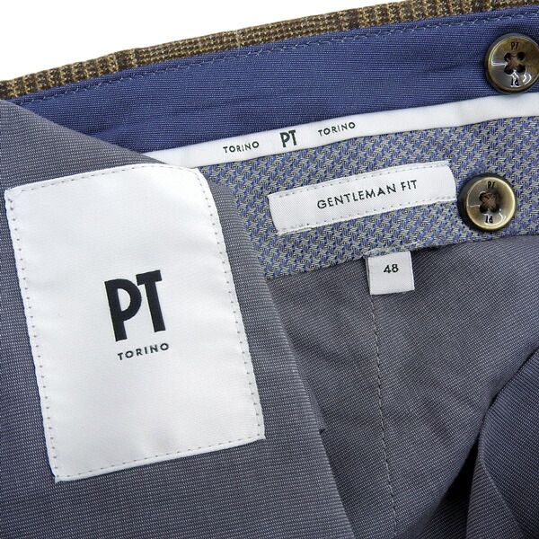 【美品】ピーティートリノ　ジェントルマン　Super100　1p　灰　48　春夏 PT TORINO ピーティートリノ / GENTLEMAN FIT SUPER100's