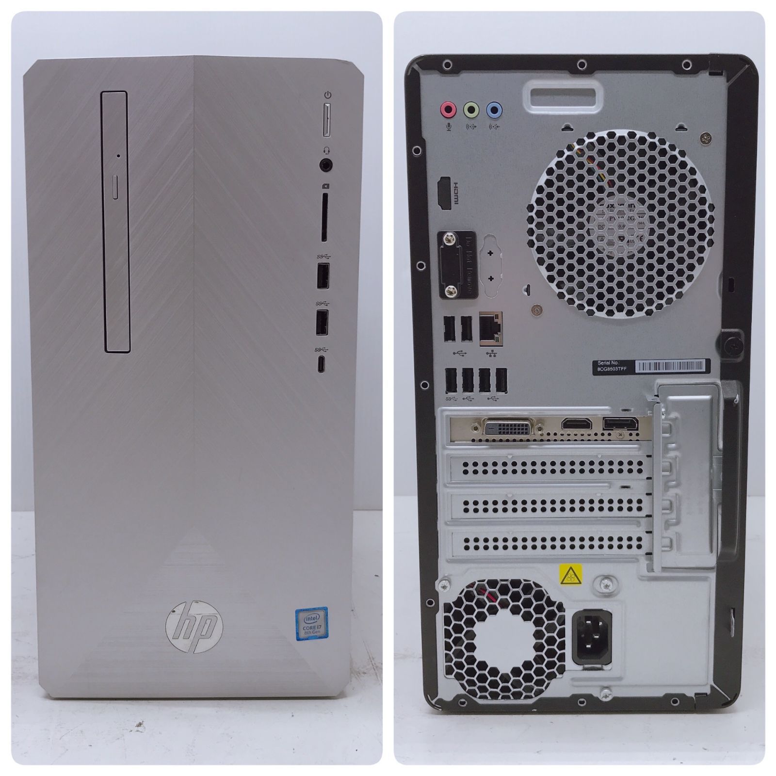 ゲーミングPC HP Pavilion Desktop 595-p0072jp Core i7 8700 3.2GHz メモリ16GB  SSD512GB+HDD2TB GTX1650 Super MULTI 無線 デスクトップパソコン ゲーミング初心者向け - メルカリ