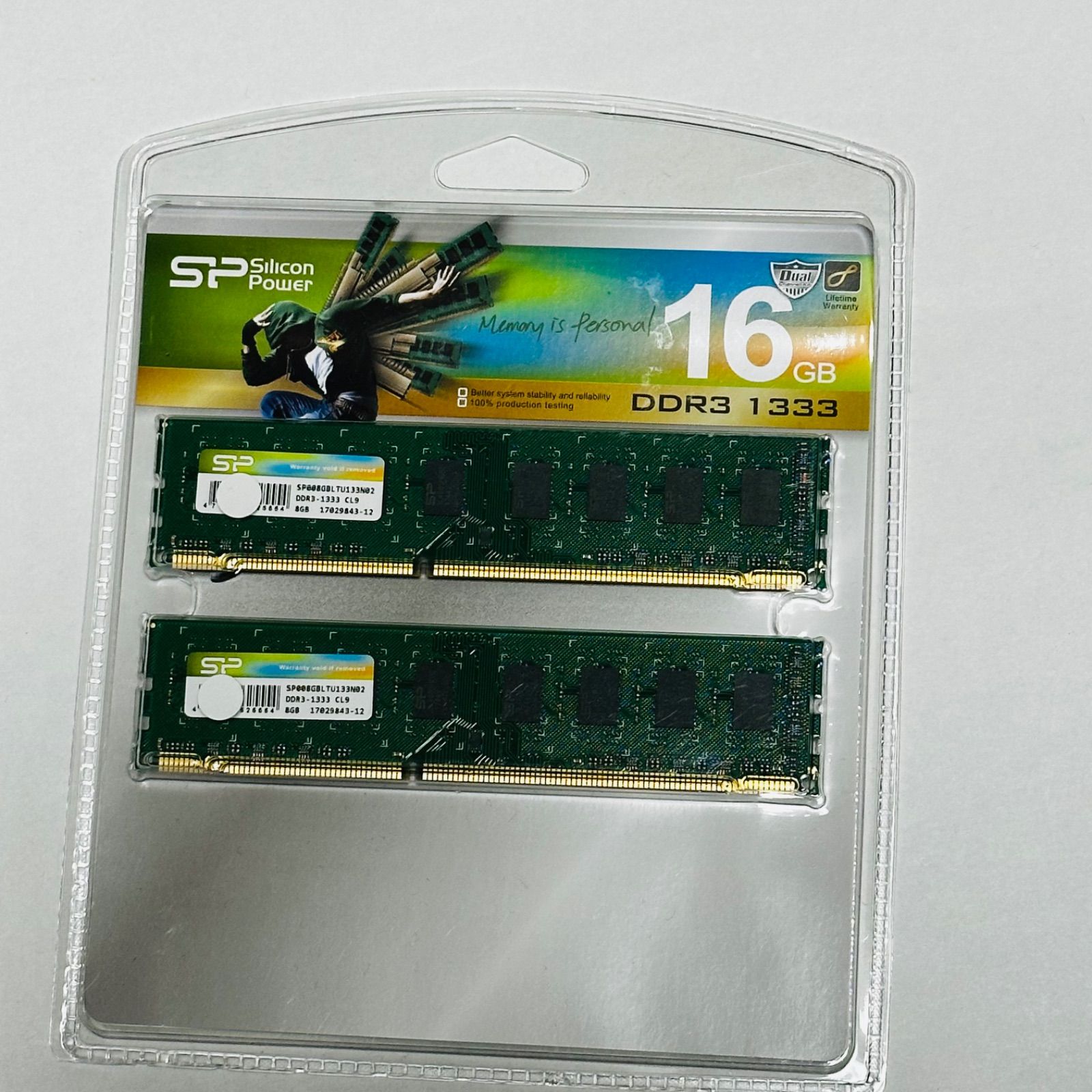 シリコンパワー デスクトップPC用 メモリ DDR3 1333 PC3-10600 8GB x 2枚 (16GB) 240Pin 1.5V