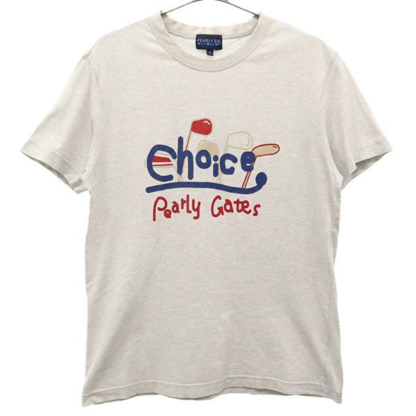 パーリーゲイツ プリント 半袖 Tシャツ 1 グレー PEARLY GATES メンズ 【中古】  【230707】 メール便可