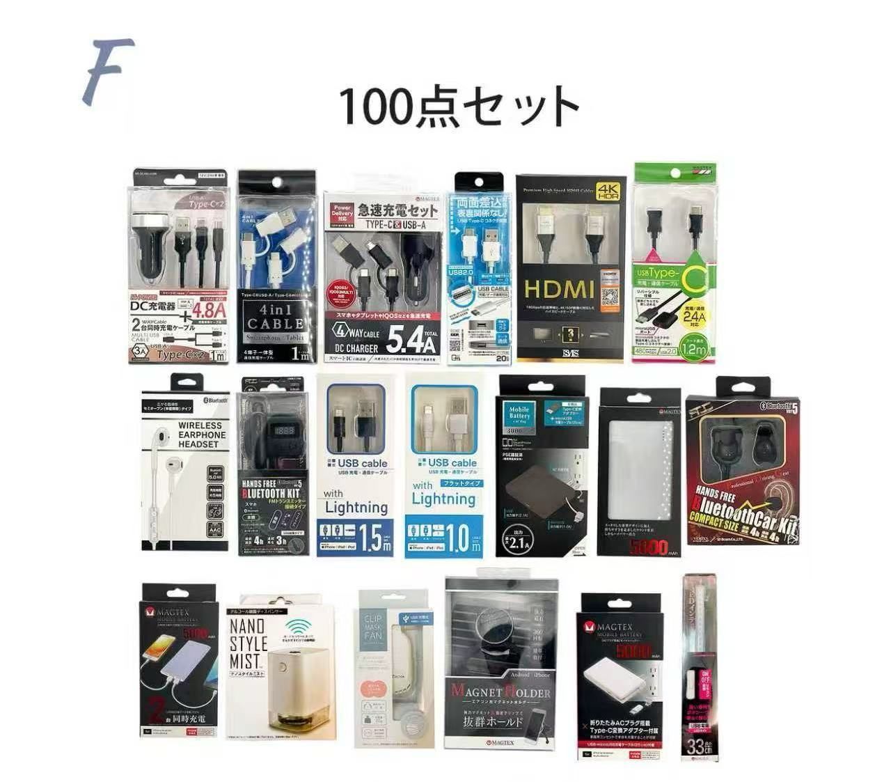 100点セット 運試しの福袋 あなたの運命は 店長おまかせ福袋 何が入っているかは届くまでのお楽しみ ケーブル モバイルバッテリー 車載用品 イヤホン LEDインテリアライトなど 盛りだくさん 父の日 母の日のギフトやプレゼントにもぴったり CHRISTIANNAURATH_COM_BR