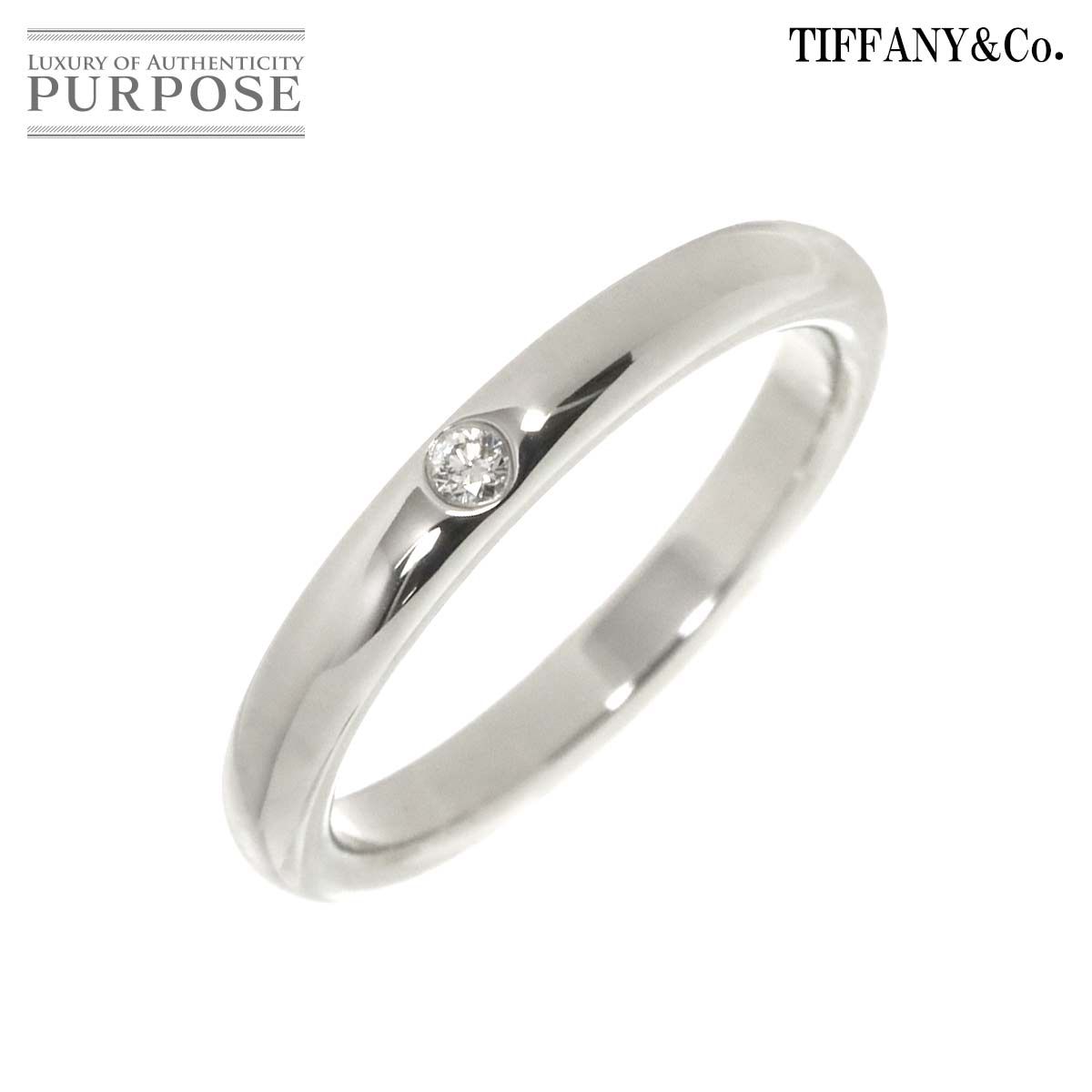 ティファニー TIFFANY&Co. スタッキング バンド 9号 リング ダイヤ 1P 