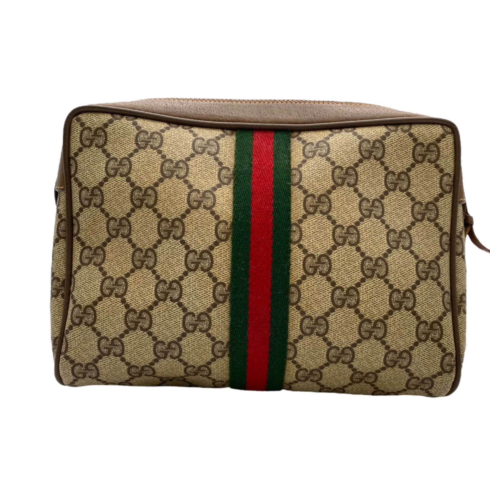 【外観美品】GUCCI　グッチ　GGキャンバス　シェリーライン　セカンドバッグ グッチ GUCCI シェリーライン GG クラッチバッグ セカンド