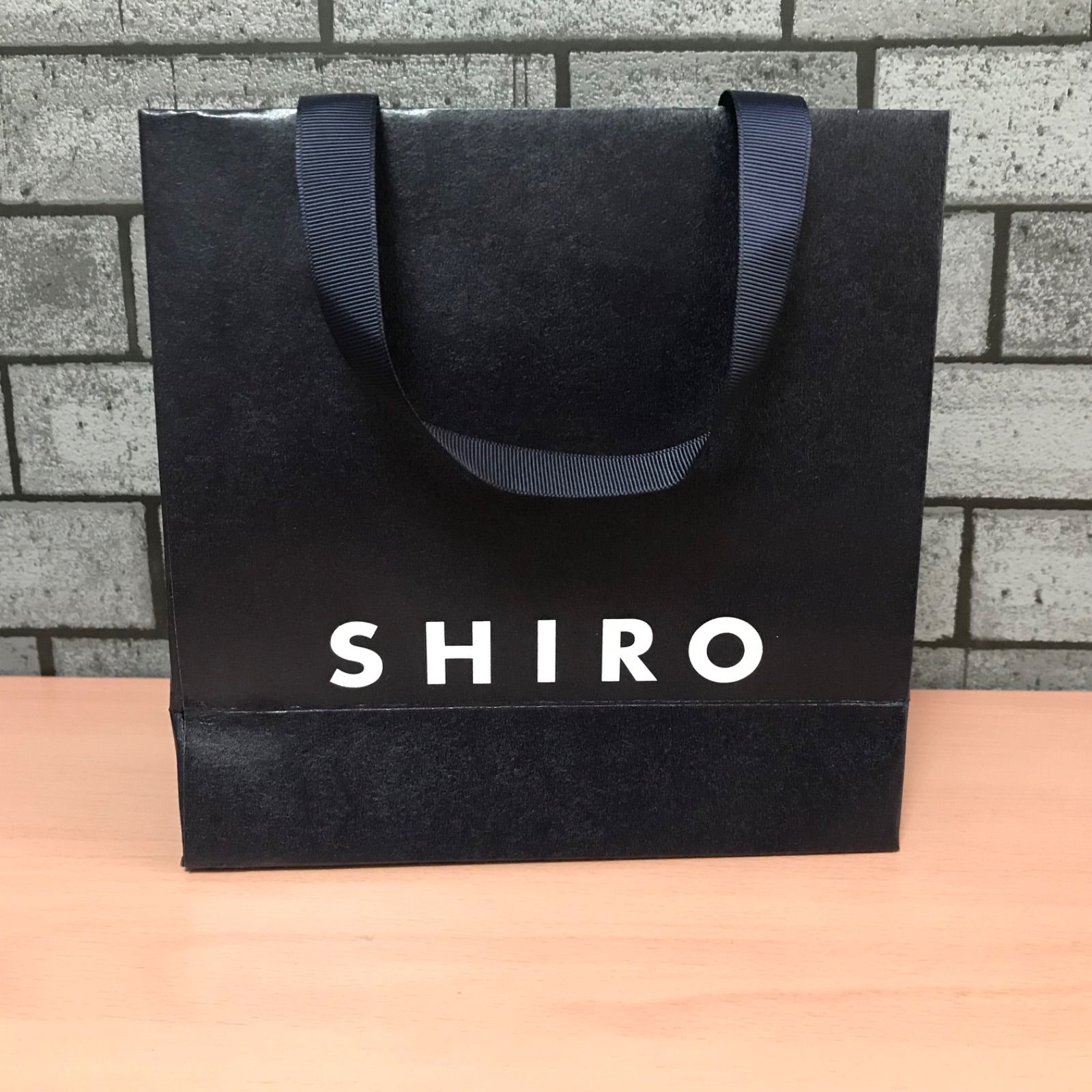 シロ SHIRO ショップ袋 ショッパー ネイビー ２枚 - ラッピング・包装