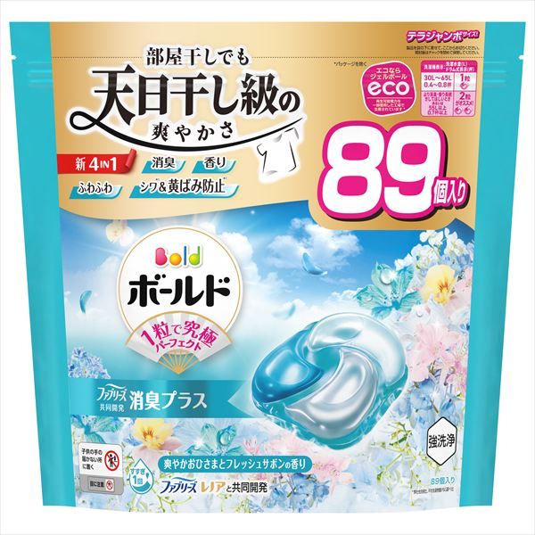 まとめ買い-3点セット ボールドジェルボール４Ｄ爽やかフレッシュフラワーサボンの香りつめかえテラジャンボサイズ