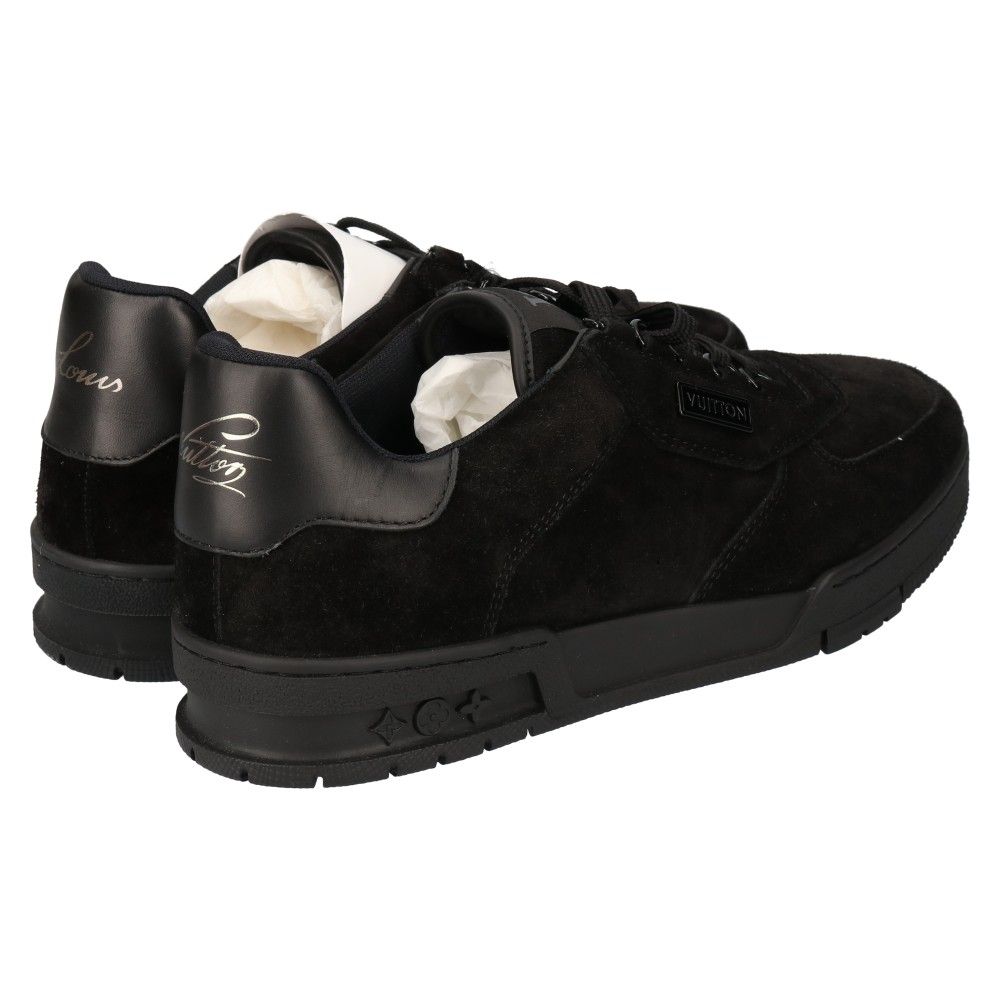 LOUIS VUITTON (ルイヴィトン) SUEDE LOGO LACE UP TRANAIRS スウェードレースアップスニーカー ブラック LOUIS VUITTON ルイヴィトン SUEDE LOGO LACE UP TRANAIRS スウェードレースアップスニーカー ブラック