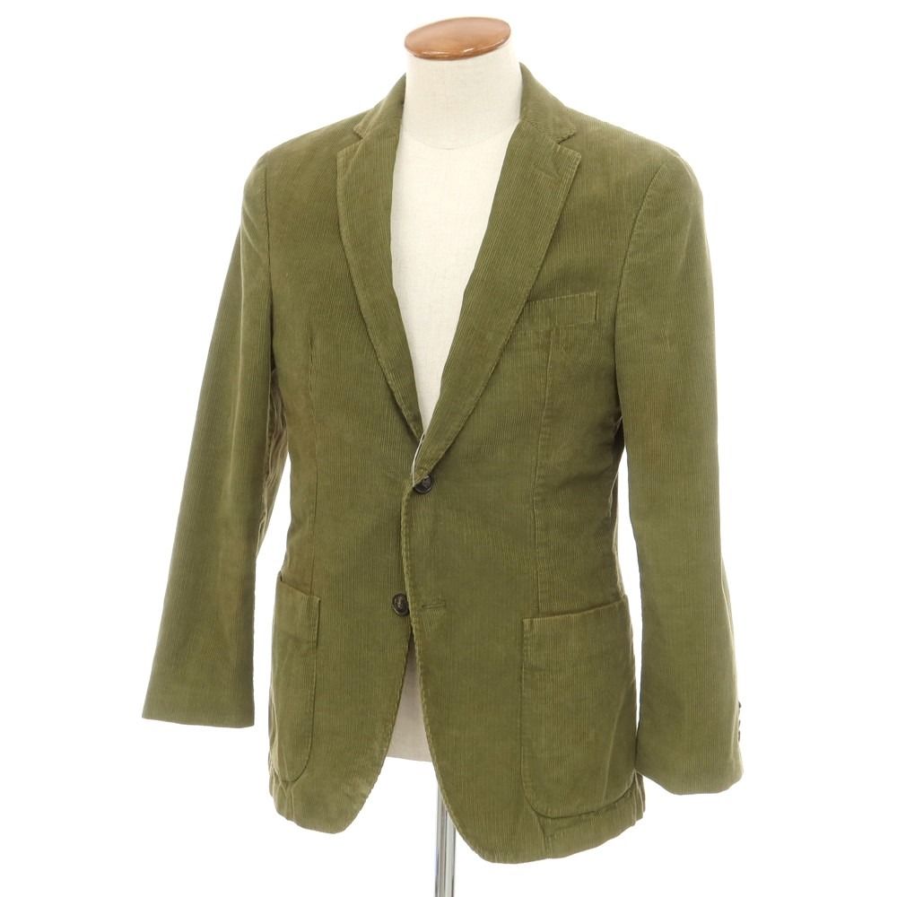 【中古】オフィシンジェネラル Officine Generale コットン コーデュロイ 2B カジュアルジャケット オリーブ【サイズ48】【メンズ】
