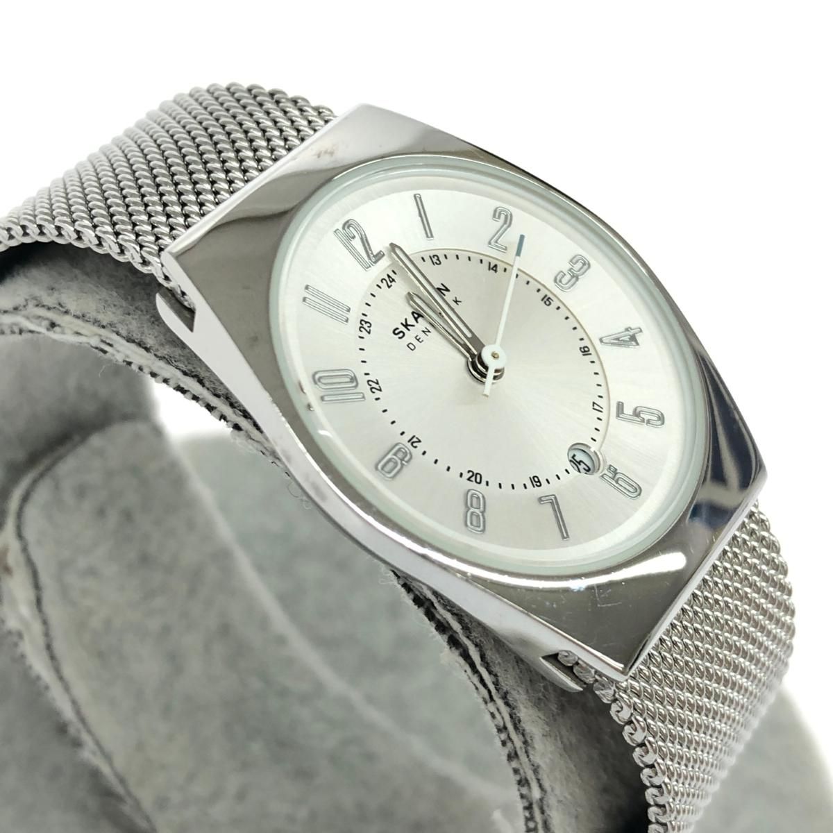 良好 Skagen スカーゲン グレーネン 腕時計 SKW3038 シルバー