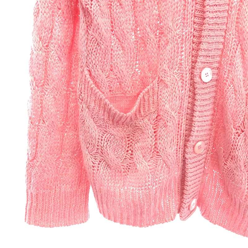 BLAMINK - BLAMINK / ブラミンク | S L/S 3G CABLE CD W ケーブルニットカーディガン | 38 | アイボリー | レディース BLAMINK / ブラミンク | S L/S 3G CABLE CD W ケーブルニット