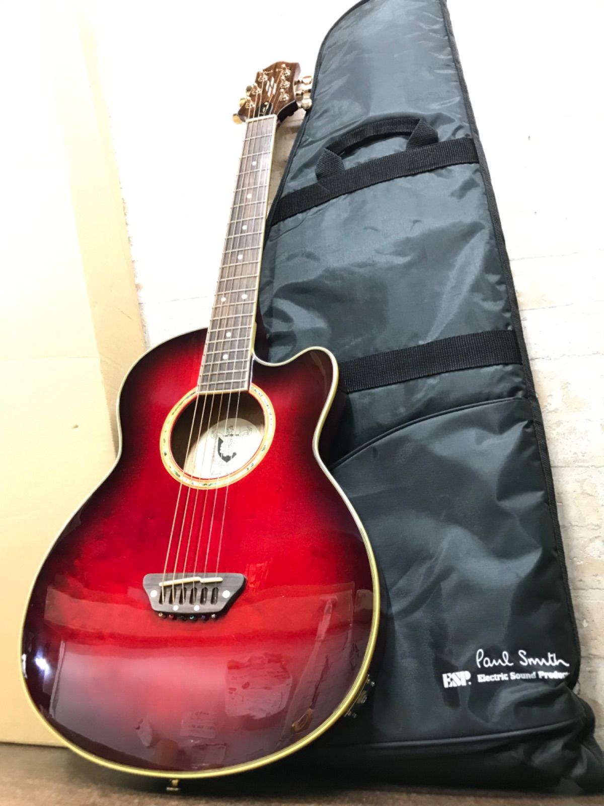013T65●Paul Smith ESP トラベルギター エレアコ ポールスミス 世界限定400本 ポールスミス Paul Smith×ESP MINI Vギター