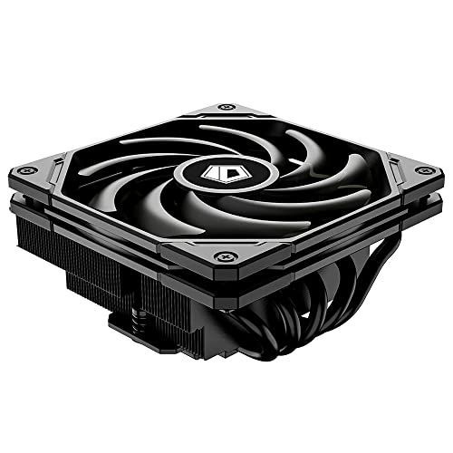 ID-COOLING IS-55 BLACK クーラー ロープロファイル 高さ57mm CPUエアクーラー 5ヒートパイプ 120x120x15mm スリムファン CPUファン Intel LGA1700/115X/1200用 AMD AM4/AM5 デスクト